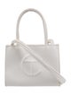 Telfar Vegan Leather White Shopping Bag Mini