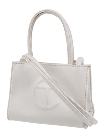 Telfar Vegan Leather White Shopping Bag Mini