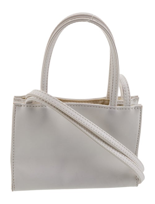 Telfar Vegan Leather White Shopping Bag Mini