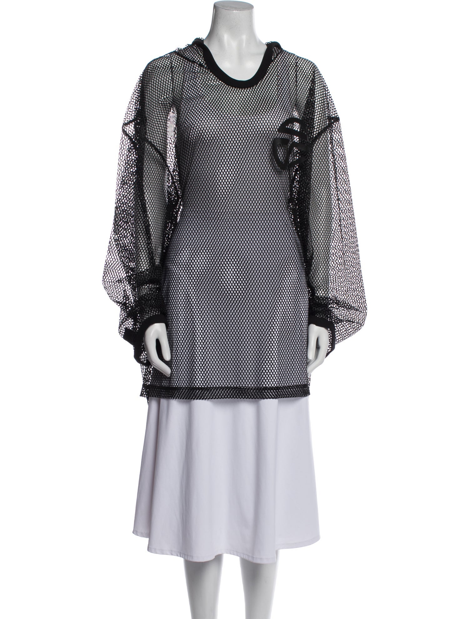 Telfar Lace Pattern Cowl Neck Tunic