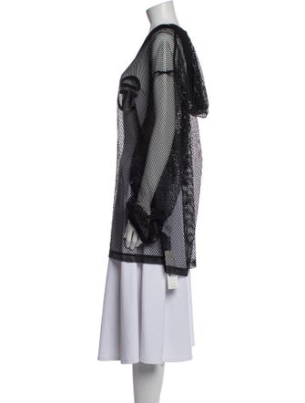 Telfar Lace Pattern Cowl Neck Tunic