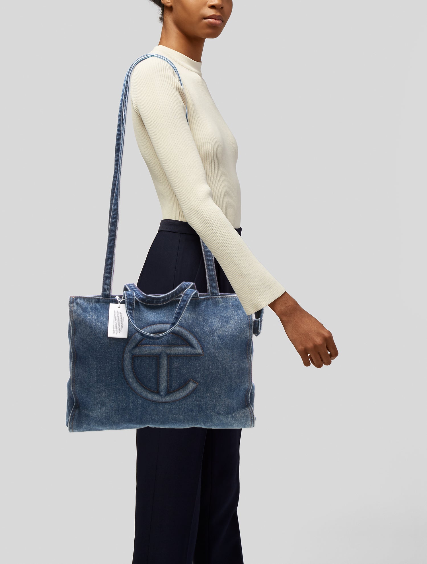Telfar Denim Crossbody Bag w/ Tags