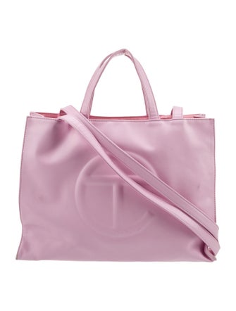 Telfar Vegan Leather Medium Bubblegum Shopping Bag