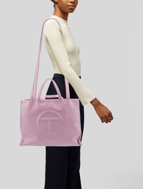 Telfar Vegan Leather Medium Bubblegum Shopping Bag