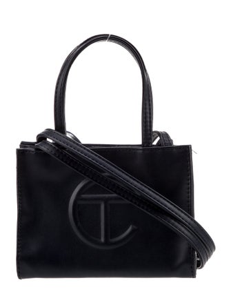 Telfar Vegan Leather Small Navy Shopping Bag