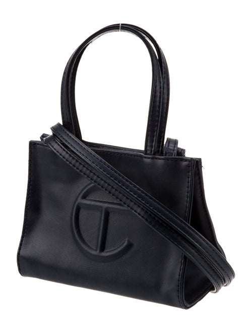 Telfar Vegan Leather Small Navy Shopping Bag