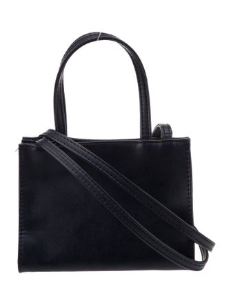 Telfar Vegan Leather Small Navy Shopping Bag