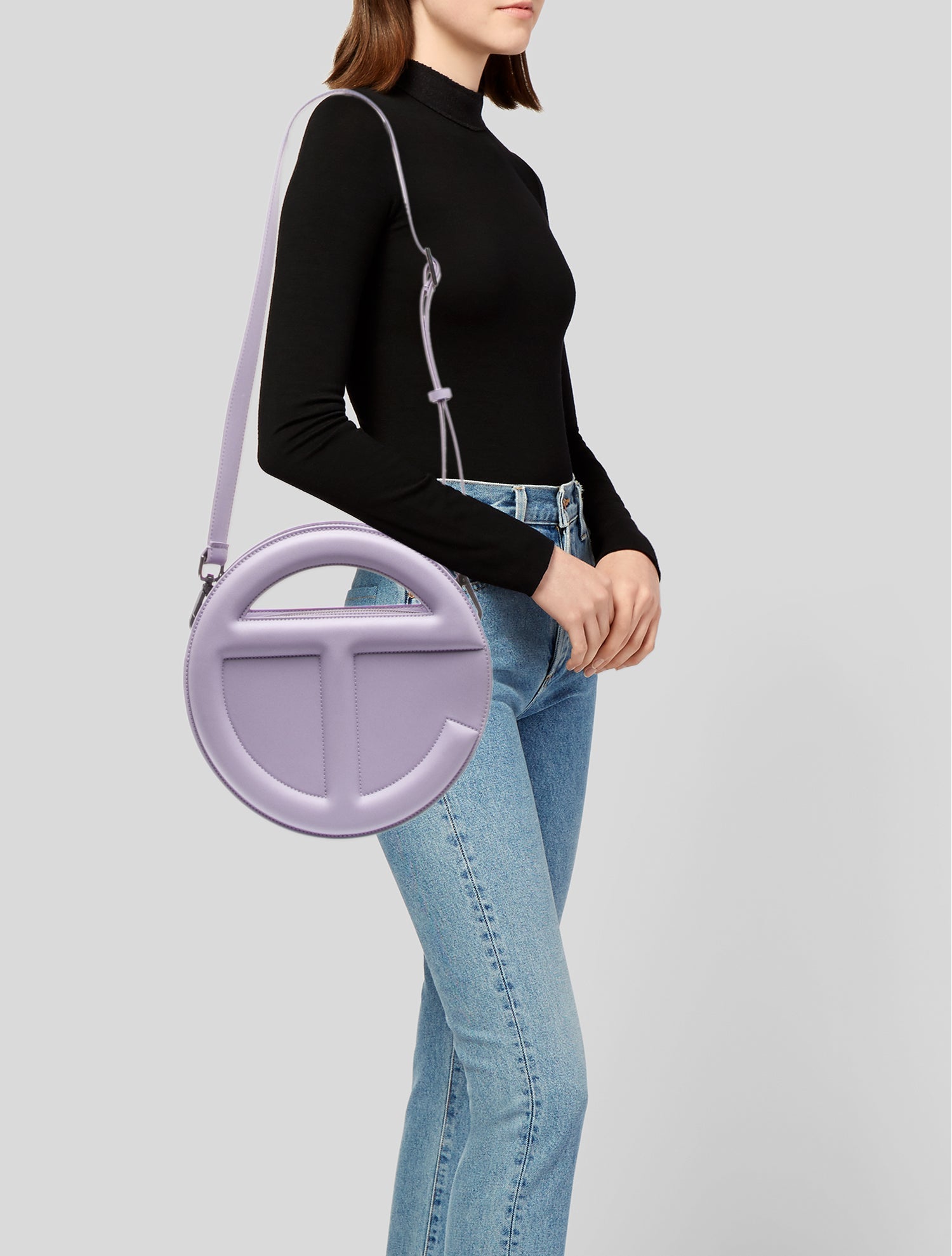 Telfar Vegan Leather Major Lavender Circle Large w/ Tags
