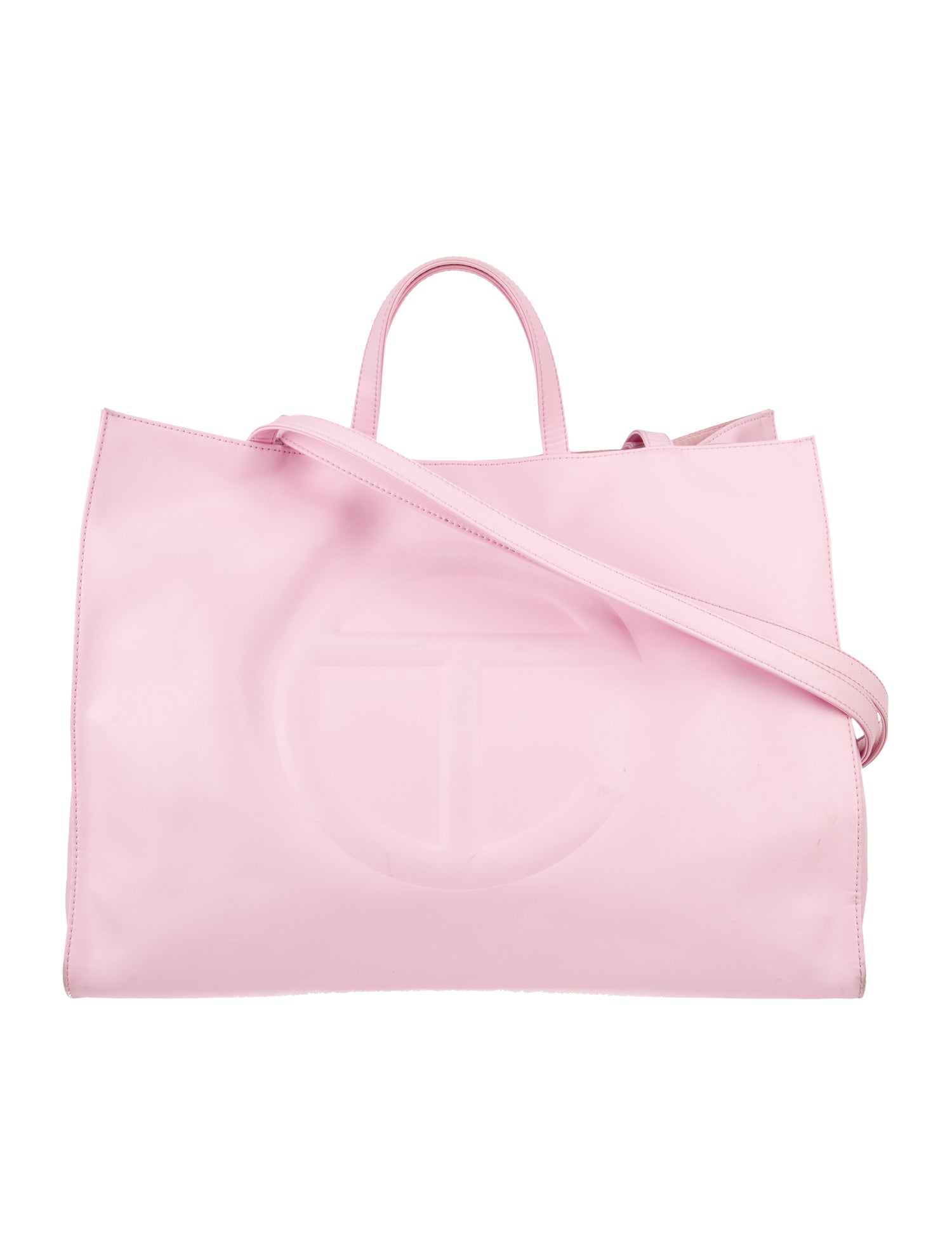 Telfar Vegan Leather Large Bubblegum Shopping Bag Large