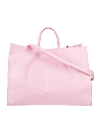Telfar Vegan Leather Large Bubblegum Shopping Bag Large