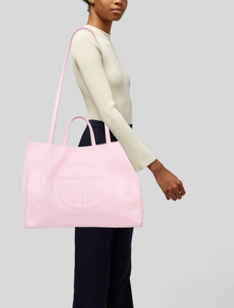Telfar Vegan Leather Large Bubblegum Shopping Bag Large
