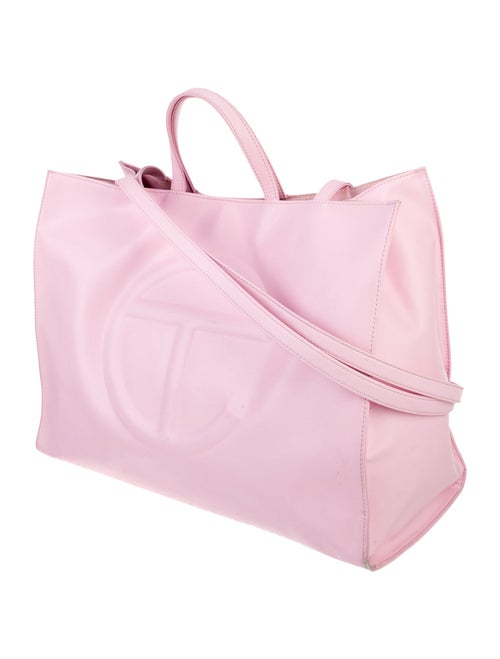 Telfar Vegan Leather Large Bubblegum Shopping Bag Large