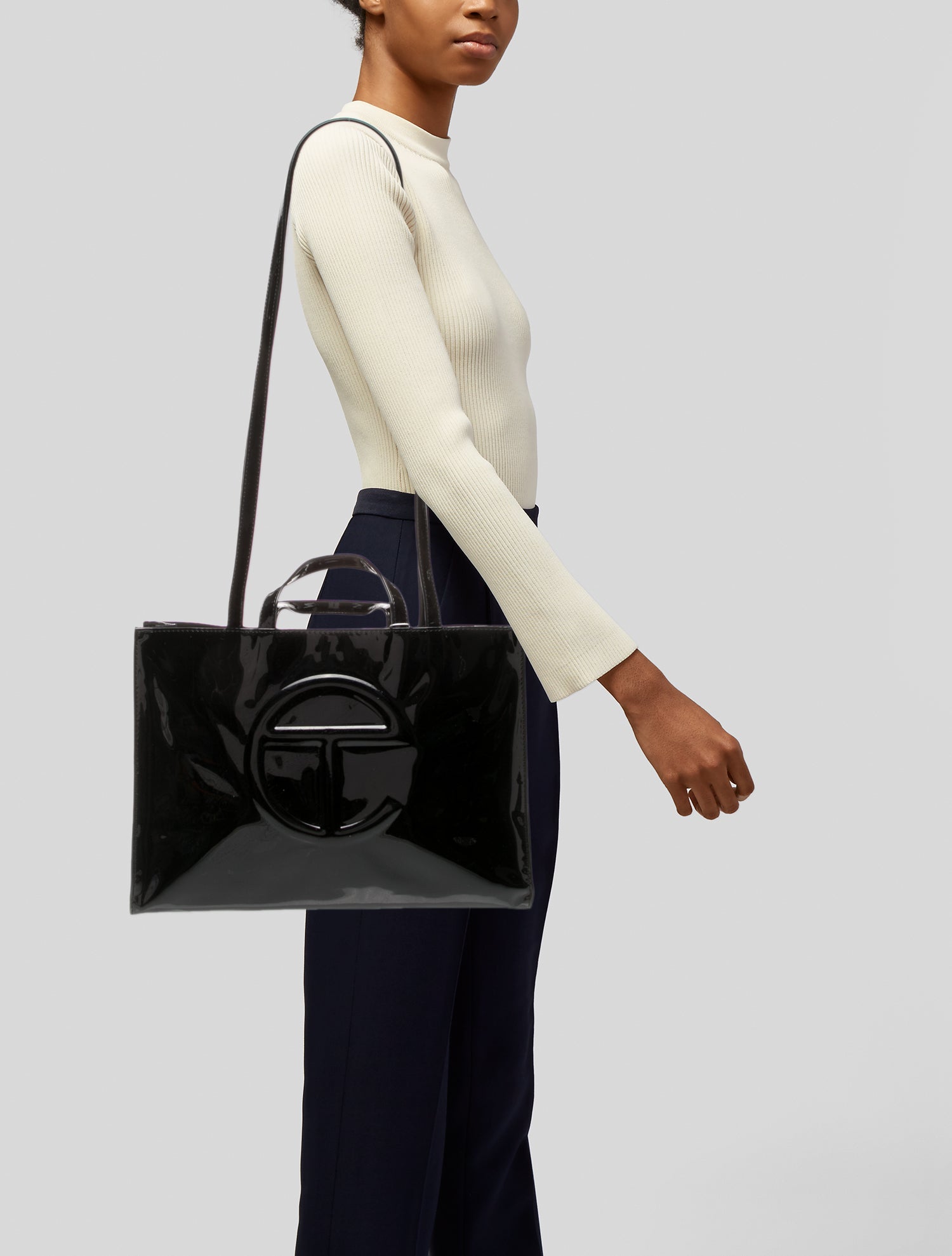 Telfar Patent Leather Shopping Bag Medium