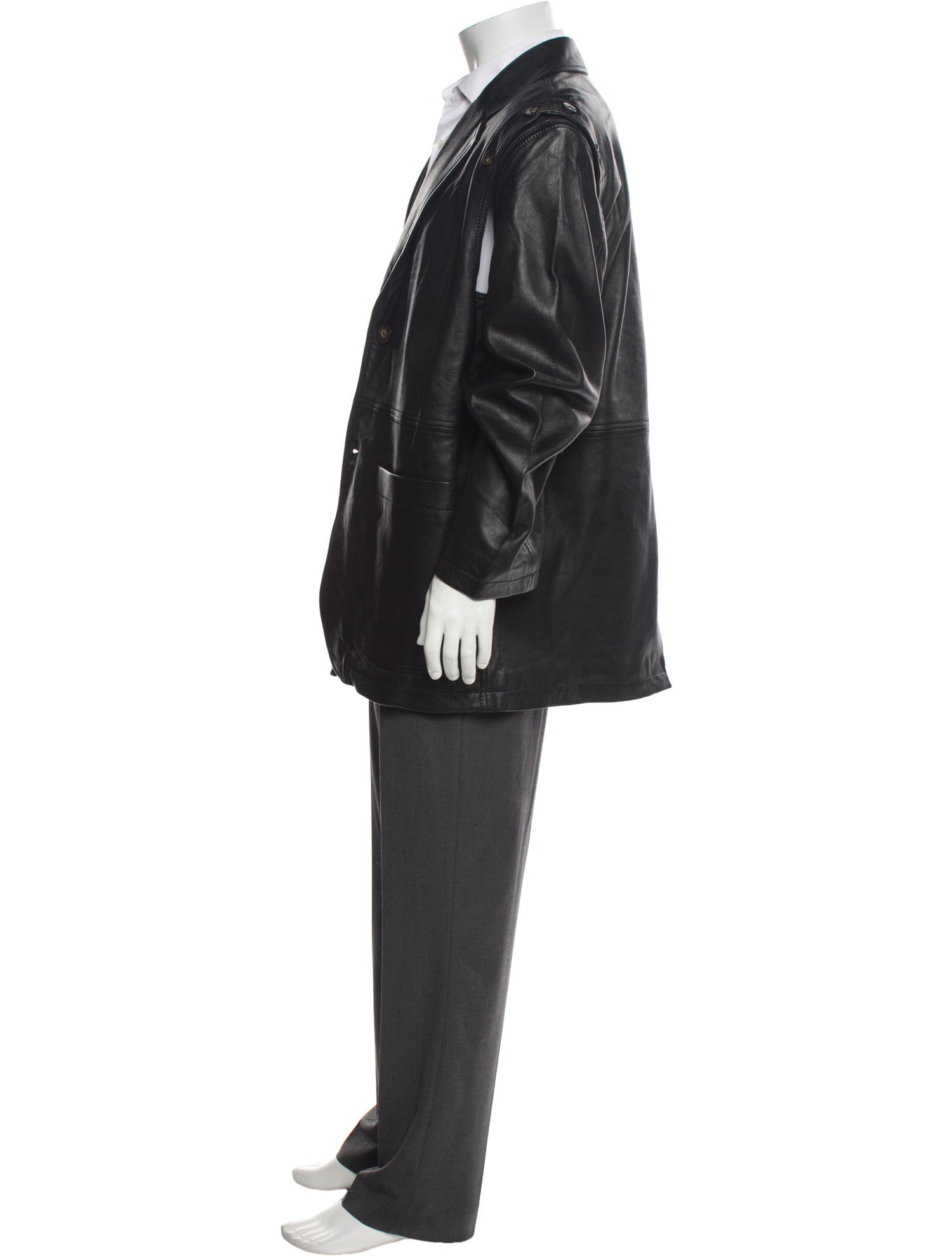Telfar Lamb Leather Overcoat