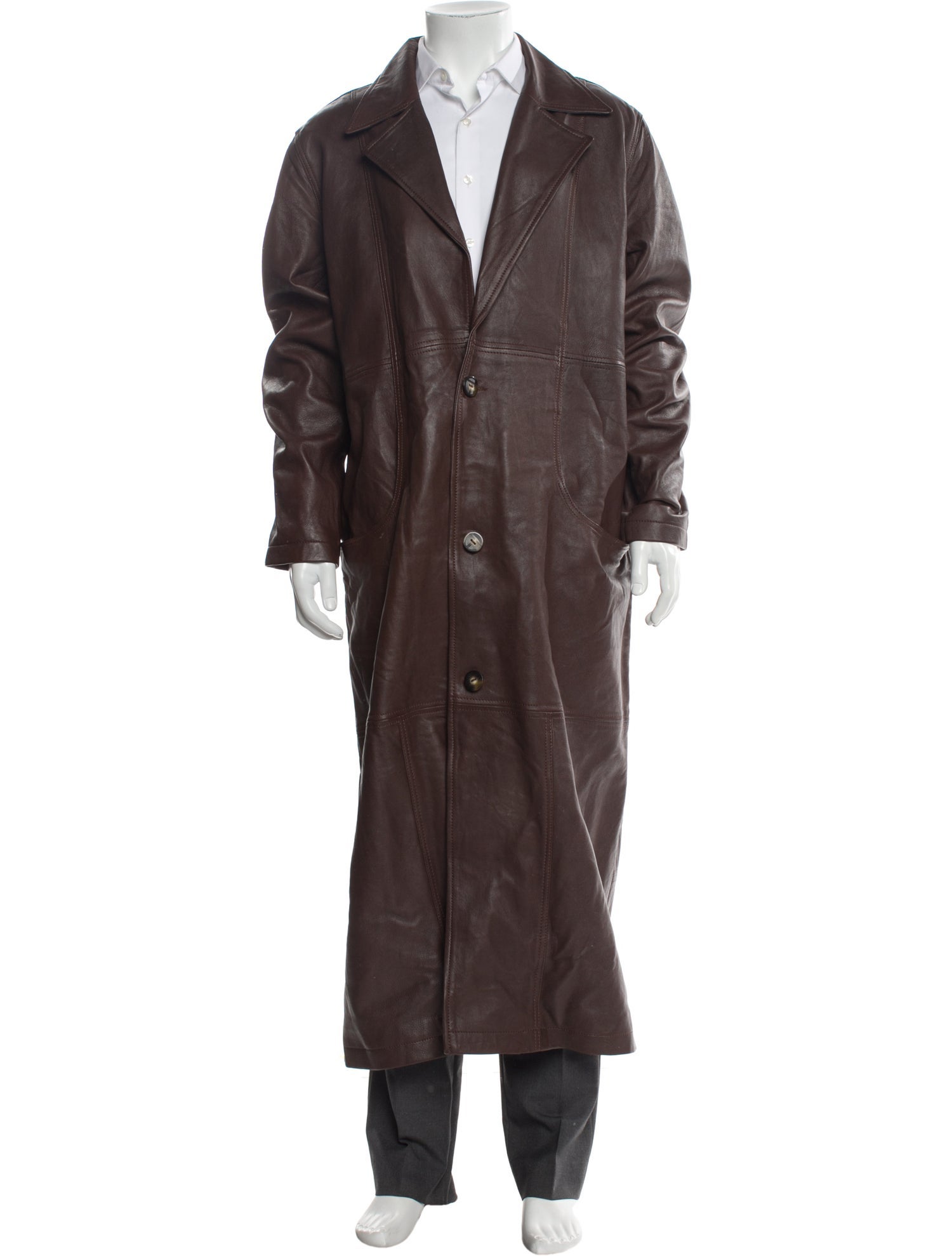 Telfar Leather Trench Coat