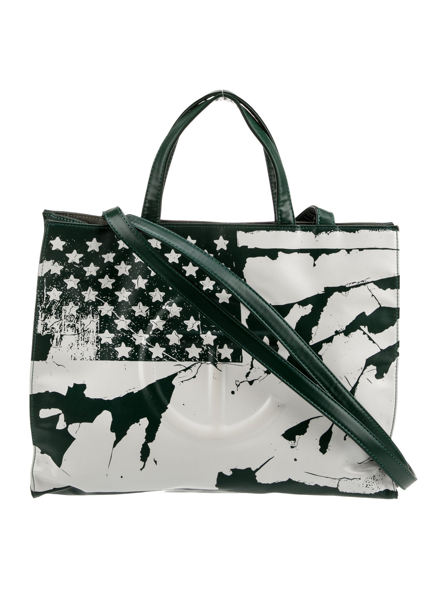 Telfar Vegan Leather Flag Shopping Bag Medium