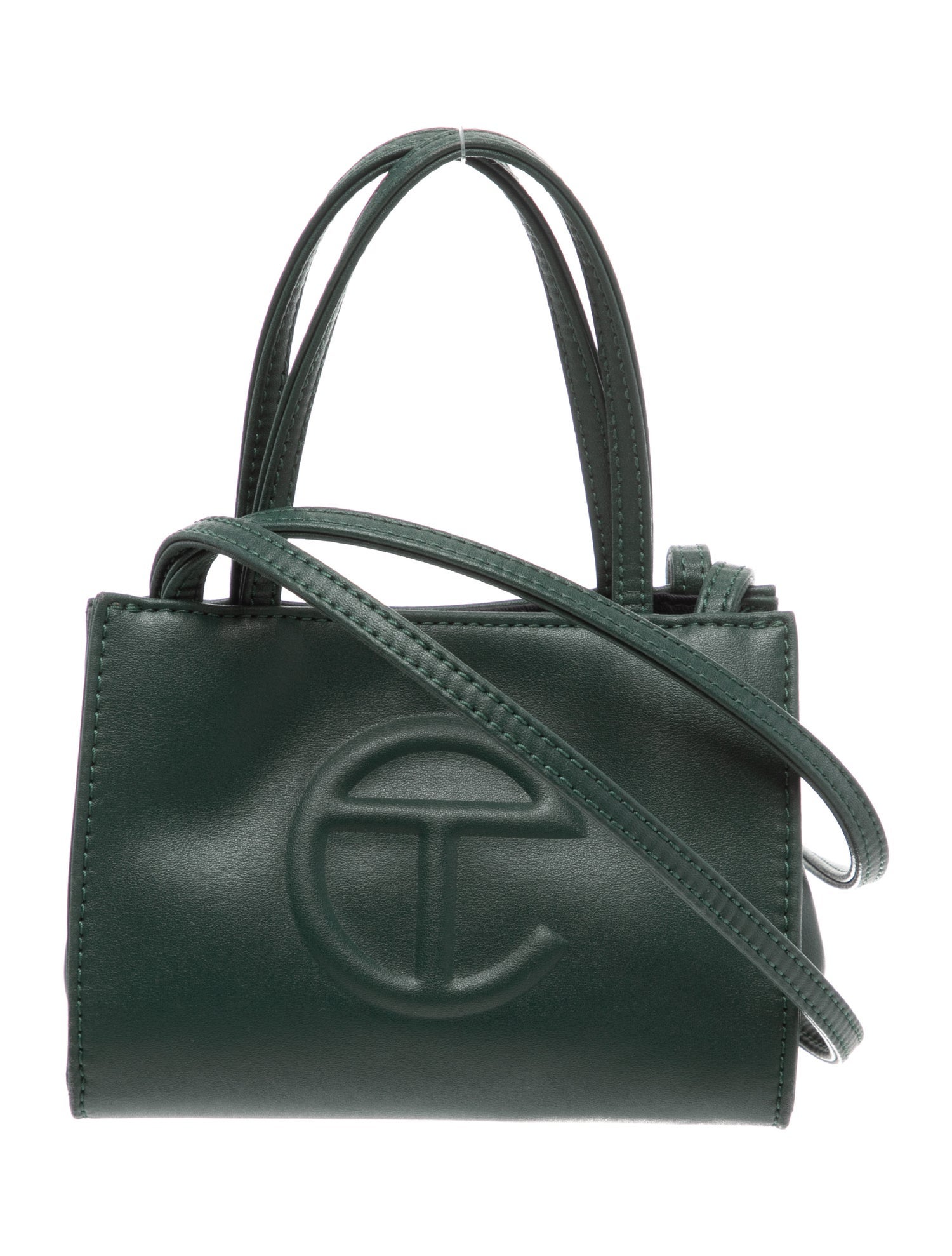 Telfar Vegan Leather Small Dark Olive Shopping Bag