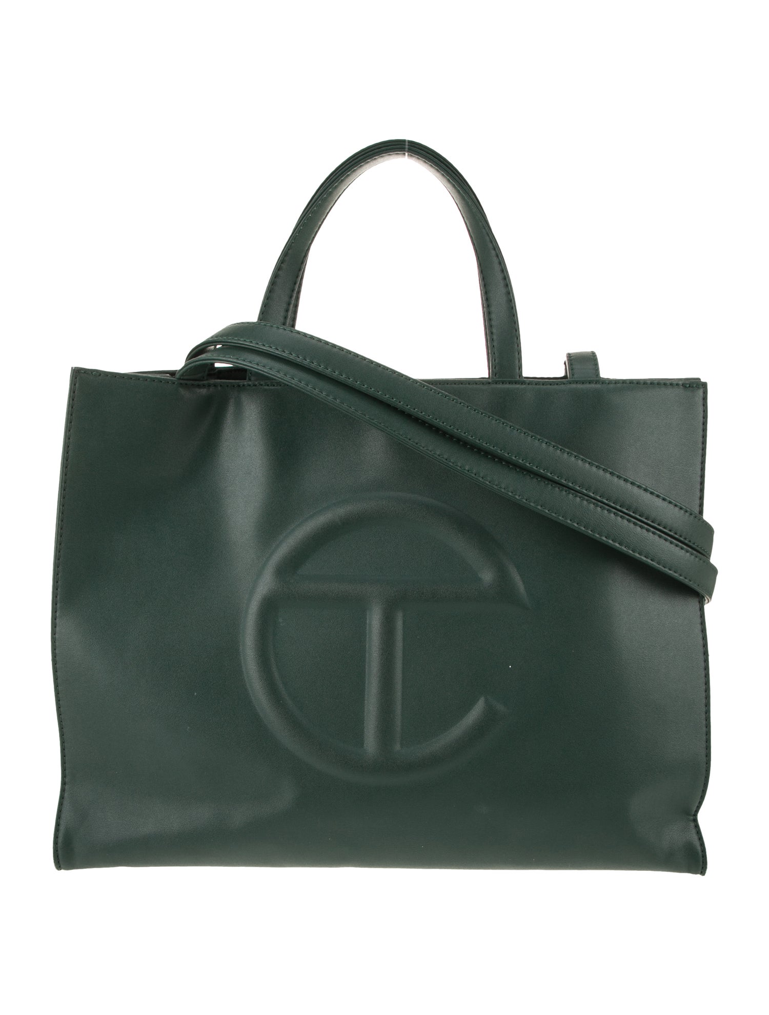 Telfar Vegan Leather Medium Dark Olive Shopping Bag Medium