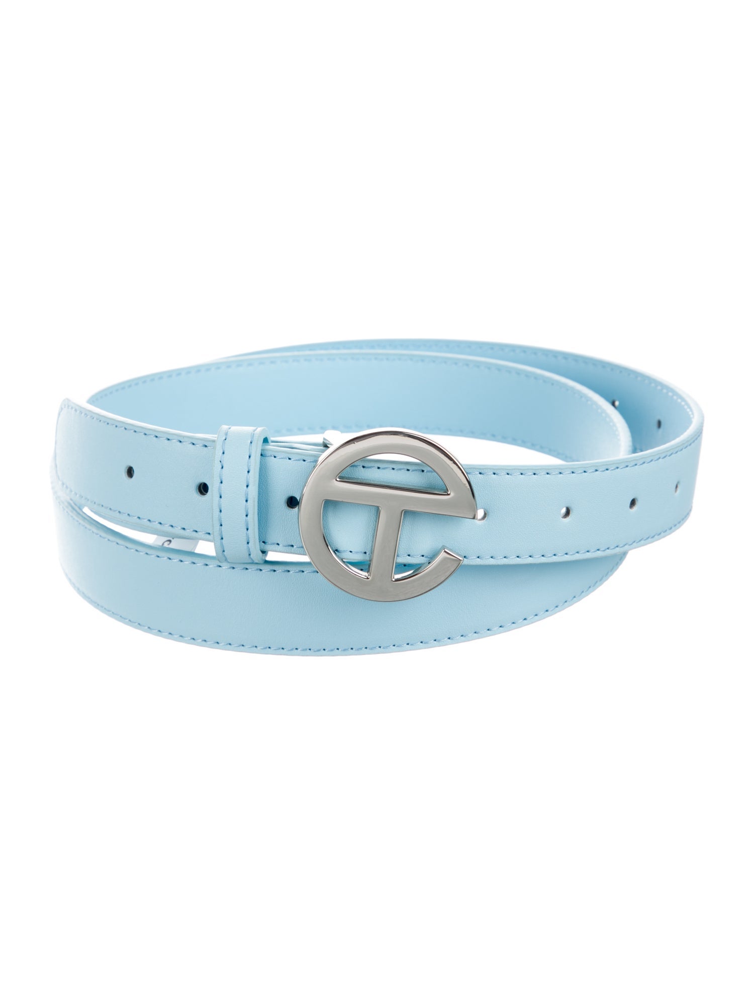 Telfar Pool Blue Belt Skinny Belt