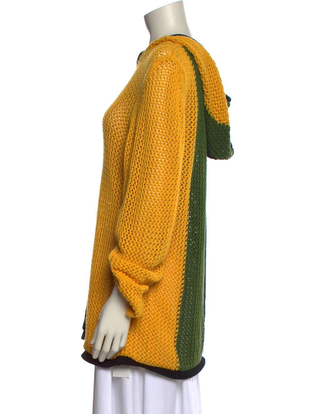 Telfar Pullover Yellow Colorblock Pattern Long Sl… - image 2