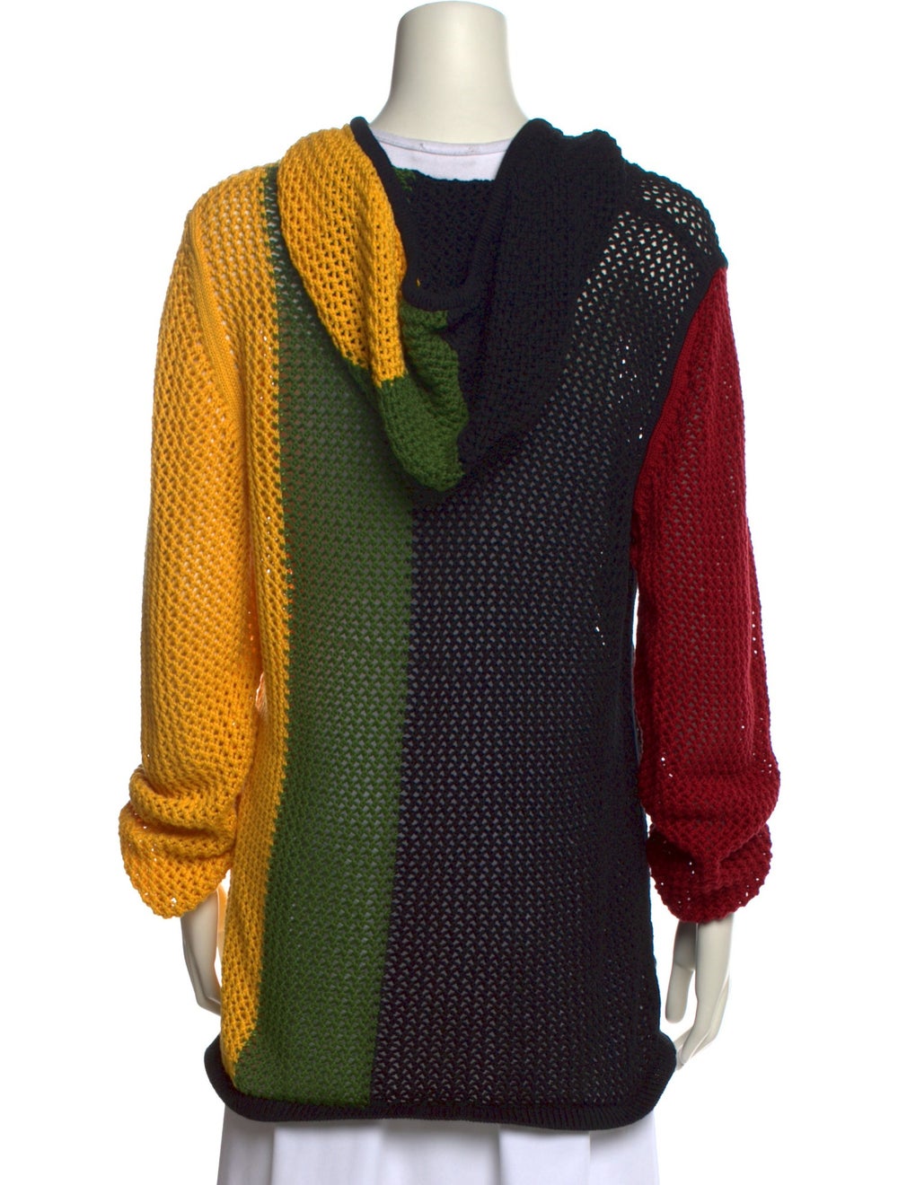 Telfar Pullover Yellow Colorblock Pattern Long Sl… - image 3