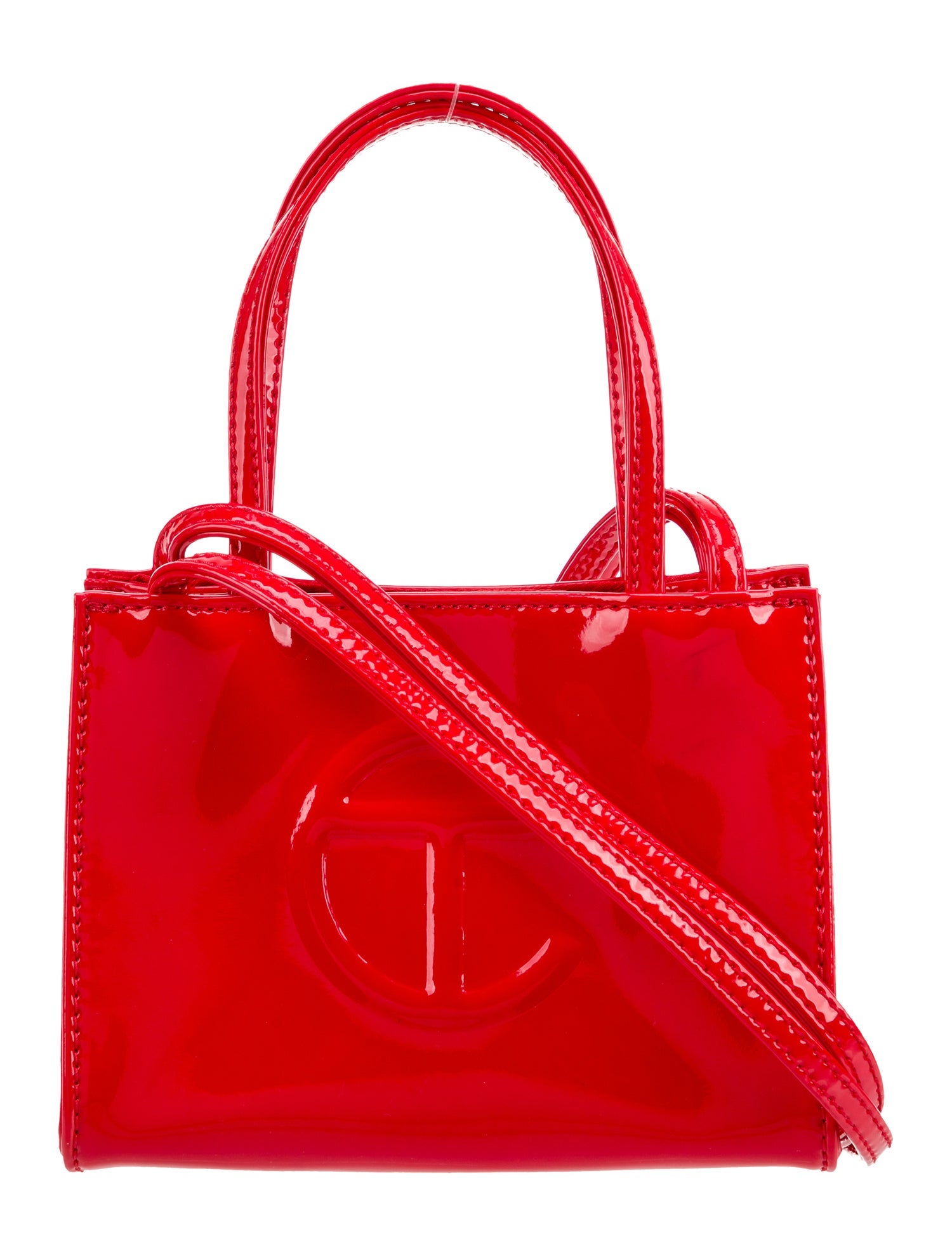 Telfar Vegan Patent Leather Shopping Tote Small