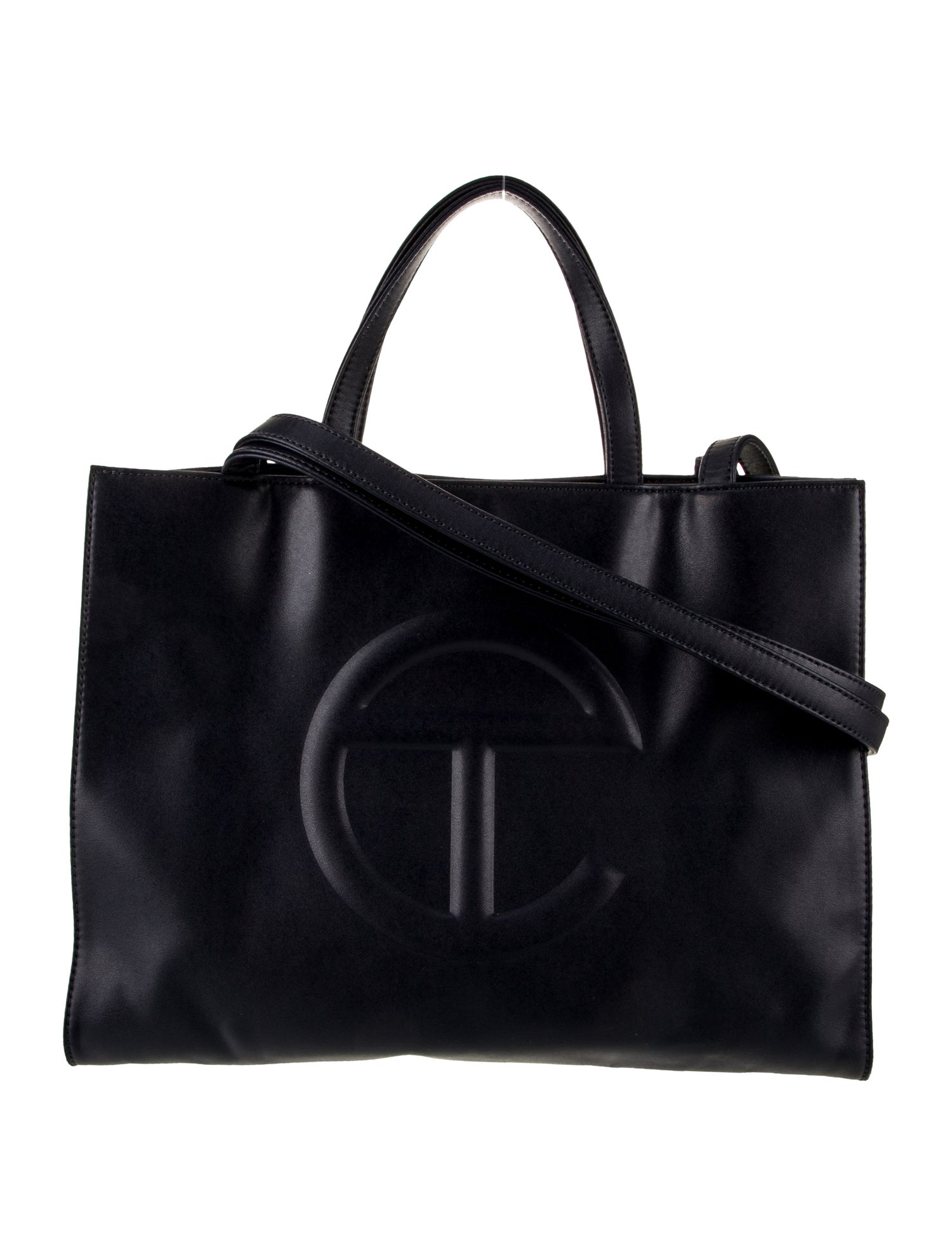 Telfar Vegan Leather Navy Shopping Medium