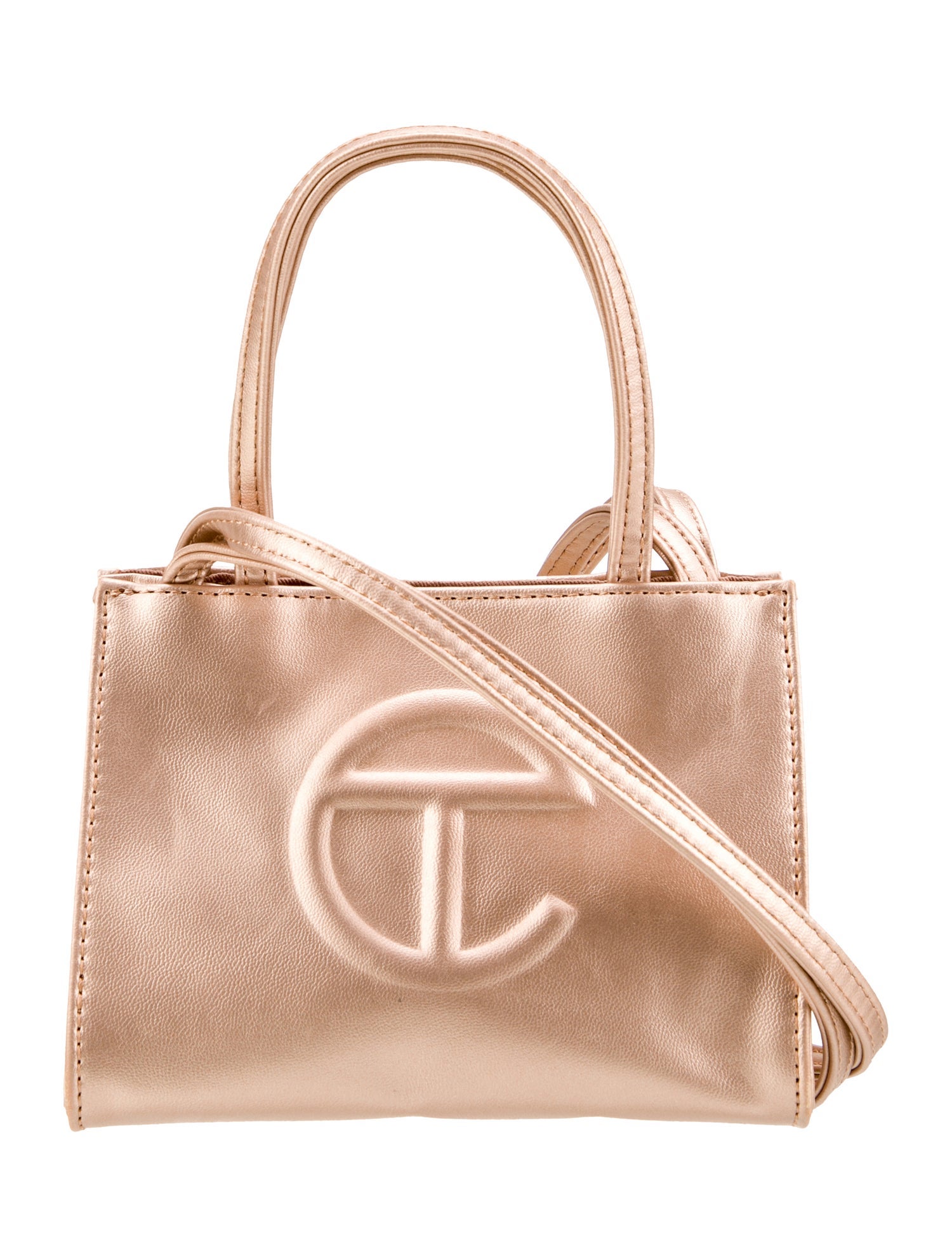 Telfar Vegan Leather Small Copper Shopping Bag Small