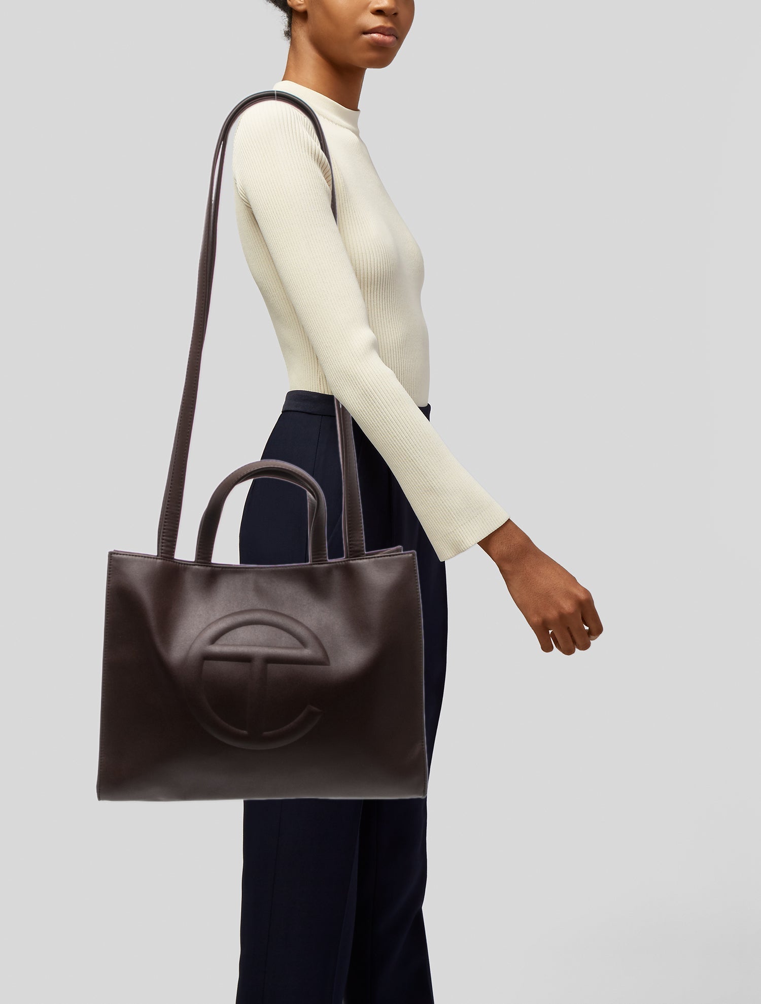 Telfar Signature Vegan Leather Shopping Bag Medium