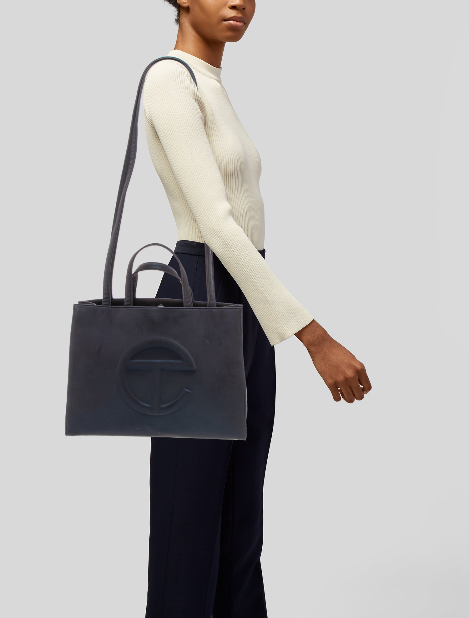 Telfar Vegan Leather Sage Shopping Flash Medium