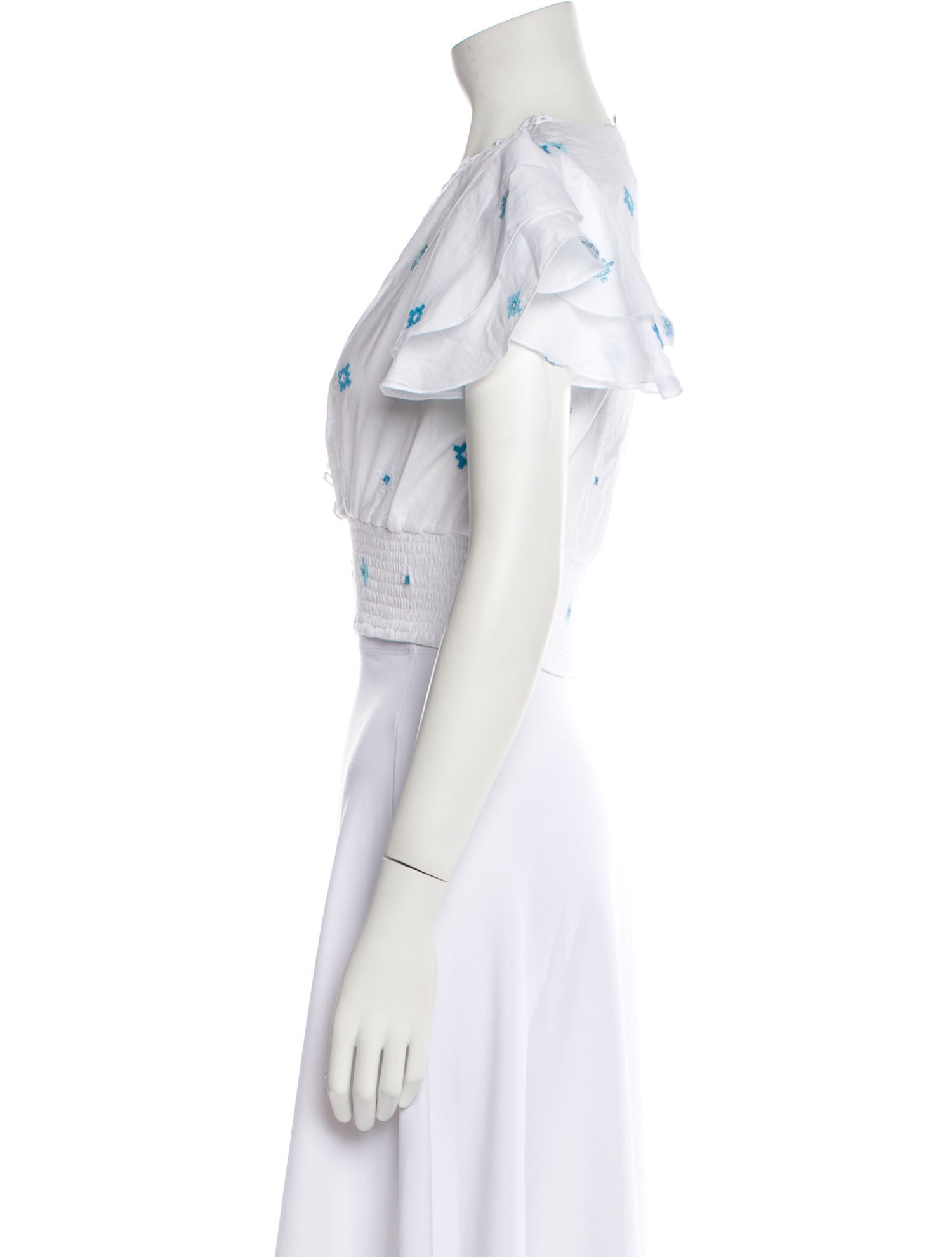 Temptation Positano Printed V-Neck Crop Top