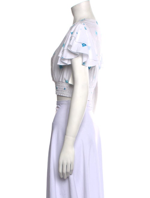 Temptation Positano Printed V-Neck Crop Top