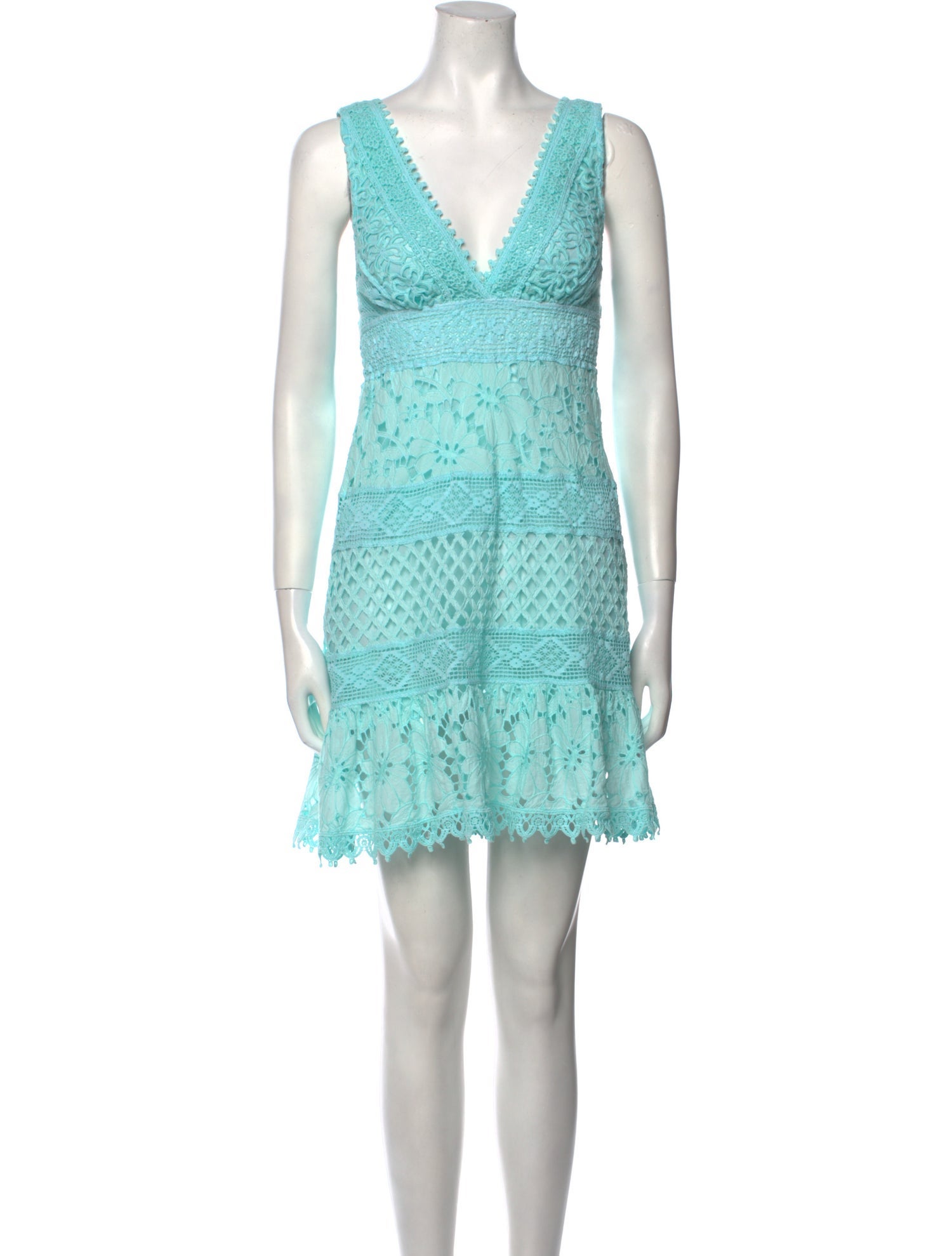 Temptation Positano Lace Pattern Mini Dress