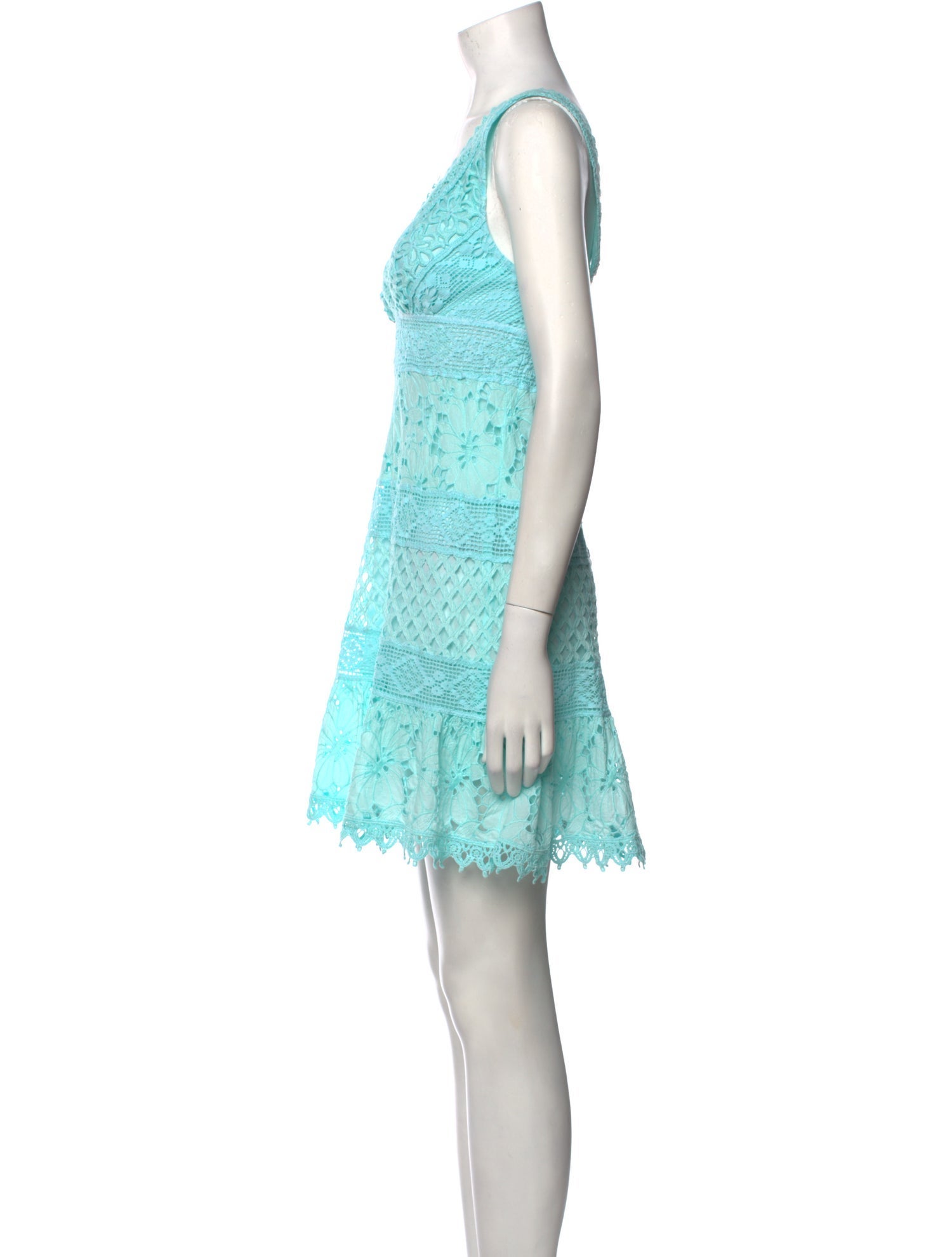 Temptation Positano Lace Pattern Mini Dress