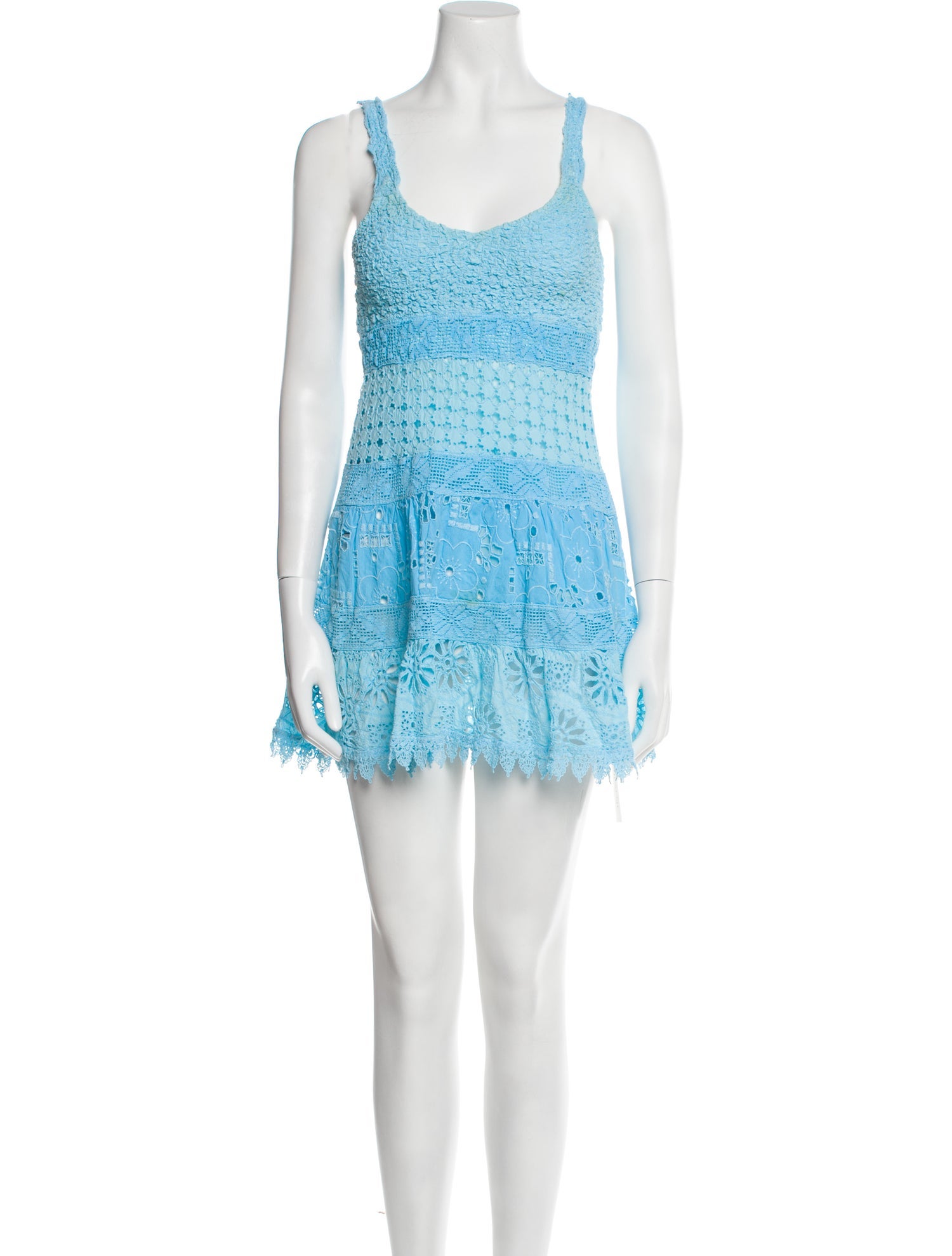 Temptation Positano Lace Pattern Mini Dress