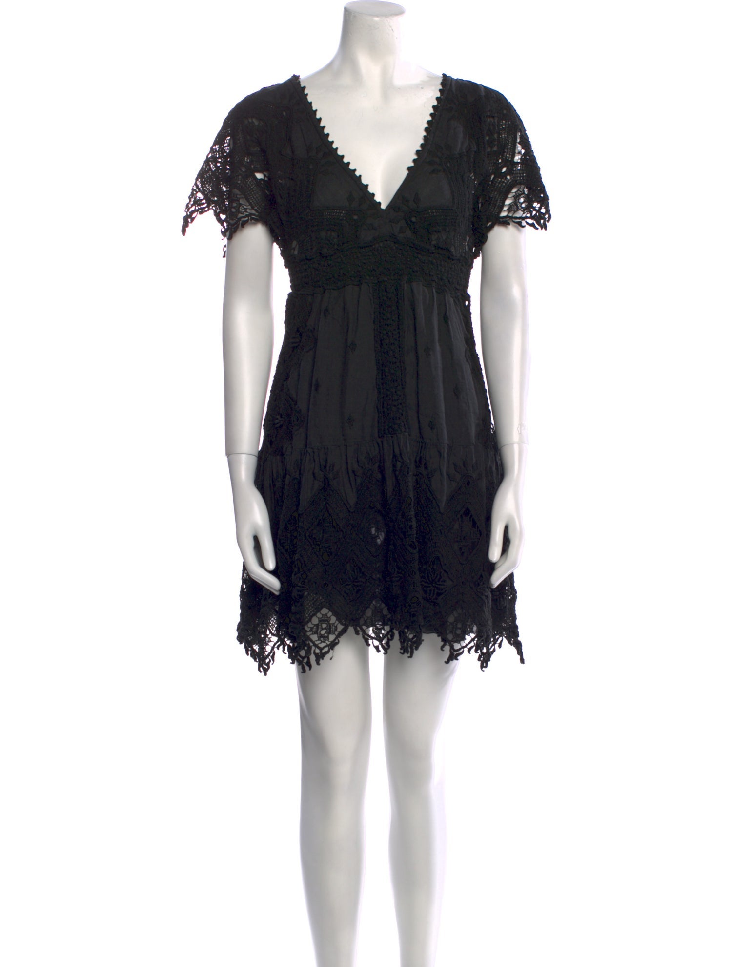 Temptation Positano Lace Pattern Mini Dress