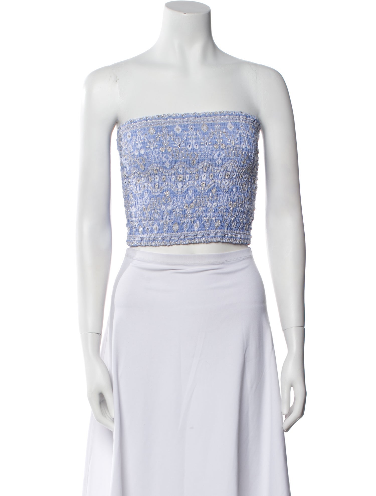 Temptation Positano Linen Printed Crop Top