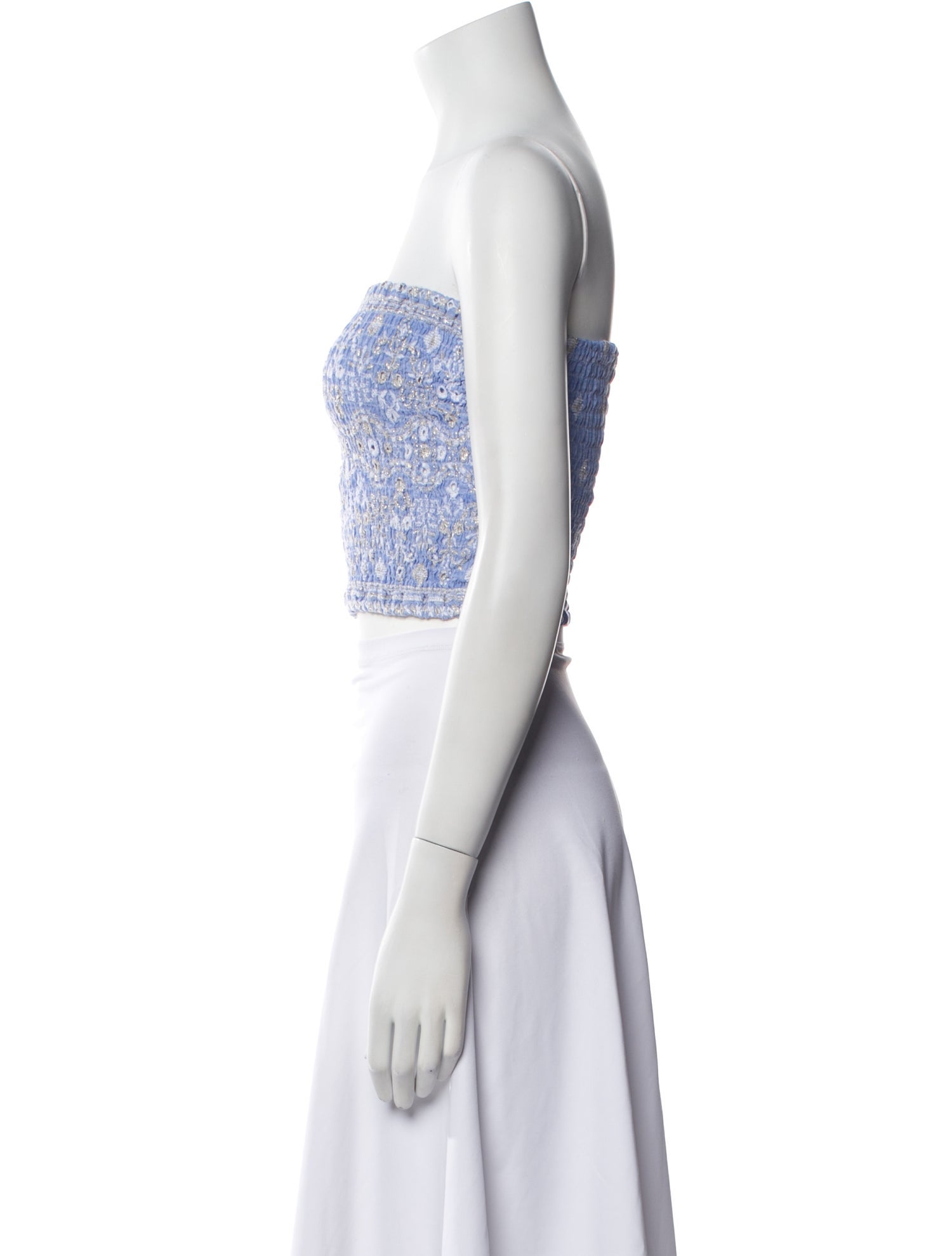 Temptation Positano Linen Printed Crop Top