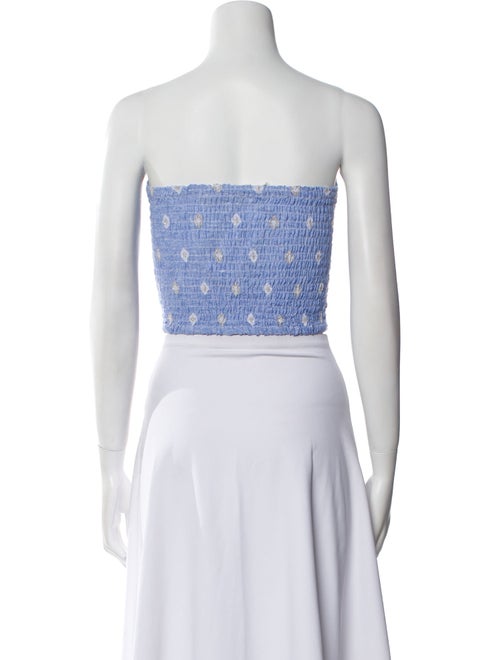 Temptation Positano Linen Printed Crop Top w/ Tags