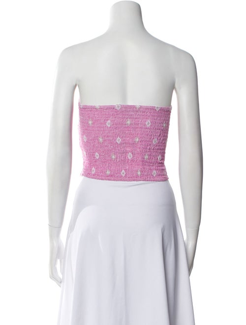 Temptation Positano Linen Patterned Crop Top w/ Tags