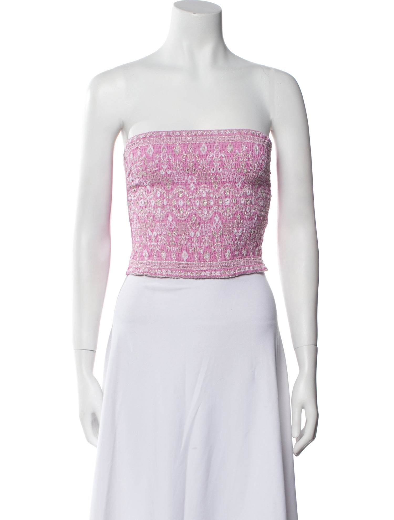 Temptation Positano Linen Printed Crop Top