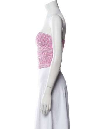 Temptation Positano Linen Printed Crop Top