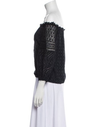Temptation Positano Lace Pattern Off-The-Shoulder Top w/ Tags
