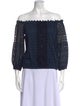 Temptation Positano Lace Pattern Off-The-Shoulder Crop Top