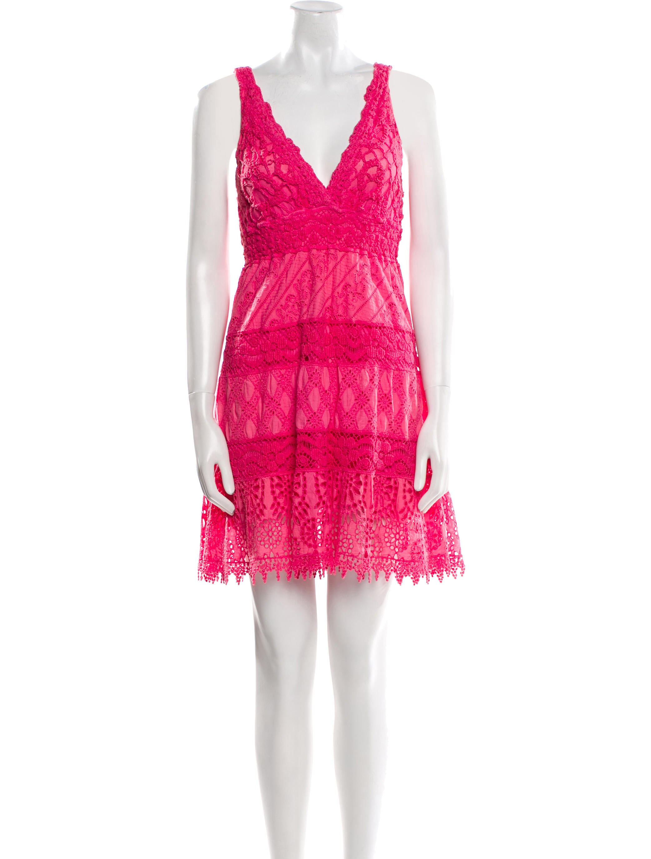 Temptation Positano Lace Pattern Mini Dress