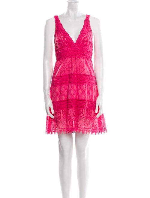 Temptation Positano Lace Pattern Mini Dress