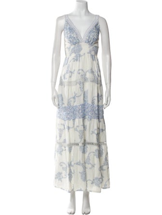 Temptation Positano Lace Pattern Long Dress