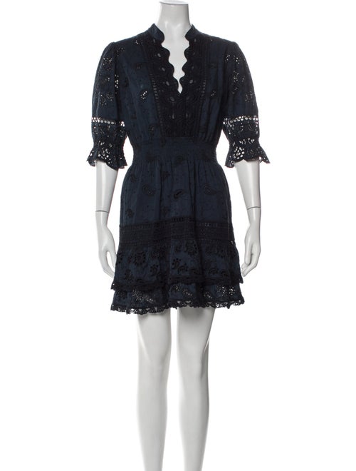 Temptation Positano Lace Pattern Mini Dress