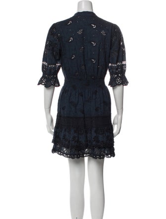 Temptation Positano Lace Pattern Mini Dress