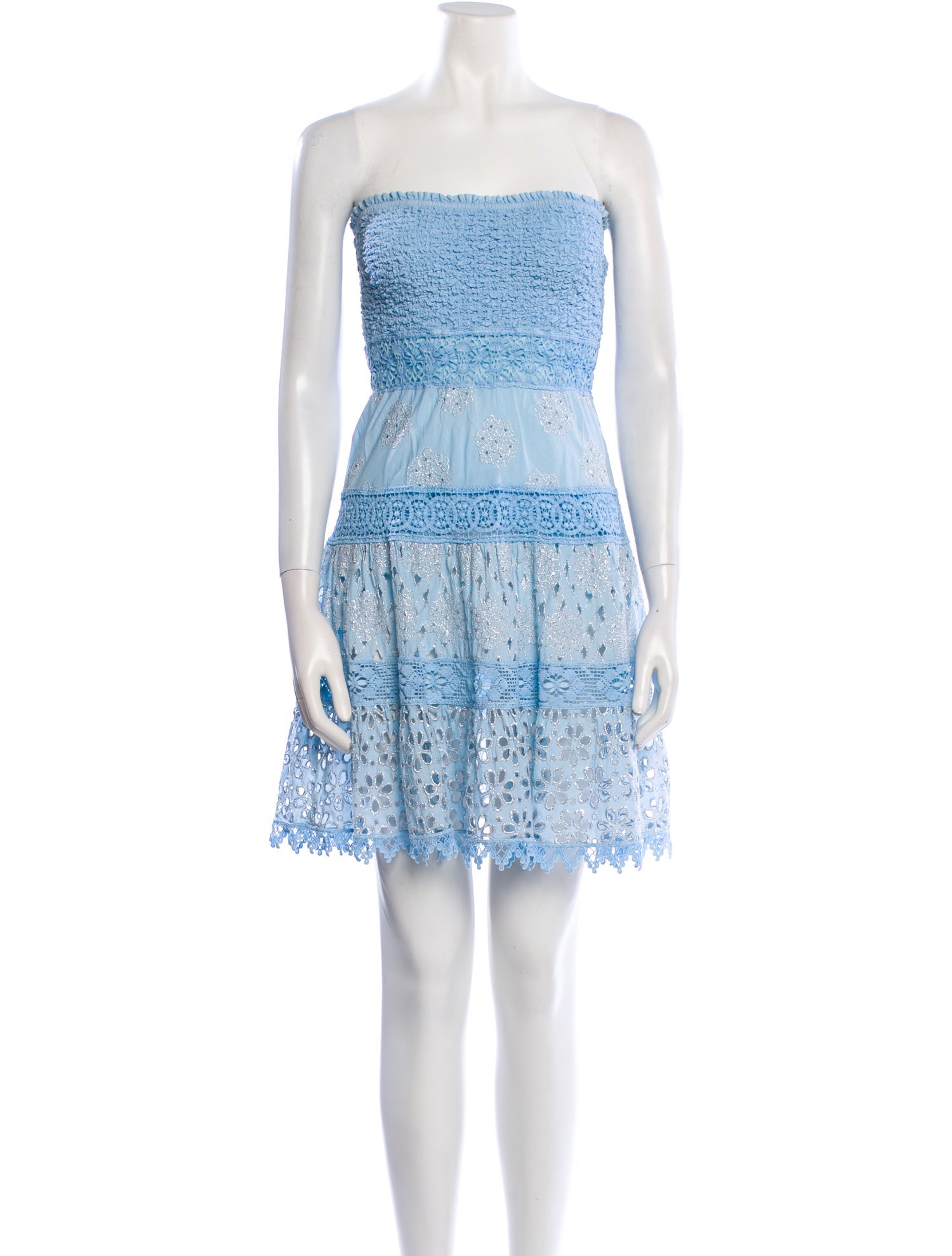 Temptation Positano Lace Pattern Mini Dress
